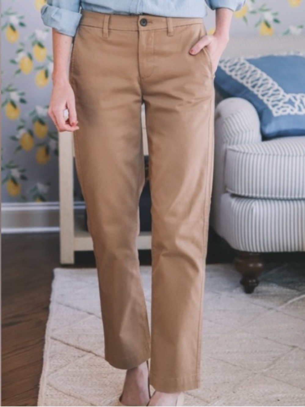 J. Crew Women's Straight-Leg Highrise Girlfriend Chino